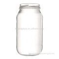 Round clear food glass jar